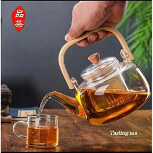 قوری پیرکس دسته بامبو 1000cc