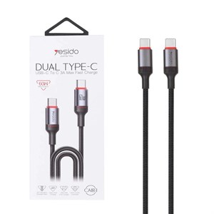 کابل شارژ 2 متری فست Yesido Type-C To Type-C مدل CA183 60W