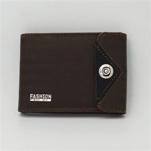 کیف پول و جاکارتی دور دوخت چرم مصنوعی (فوم) دکمه‌دار طرح فشن Fashion کد 18205س