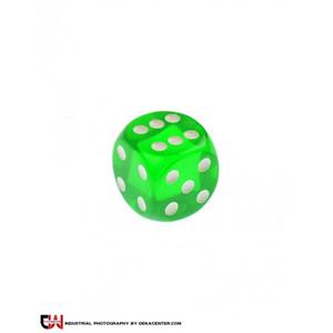 تاس شفاف 25 میلیمتری سبز