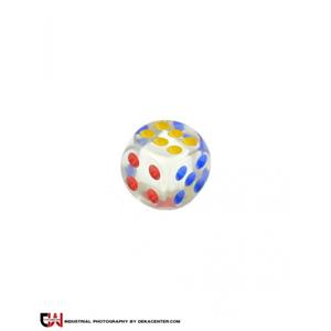 تاس شفاف 15 میلیمتری سفید