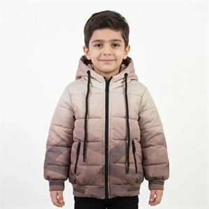 کاپشن پسرانه آبرنگی نسکافه ای برزنتی پاییزه و زمستانه