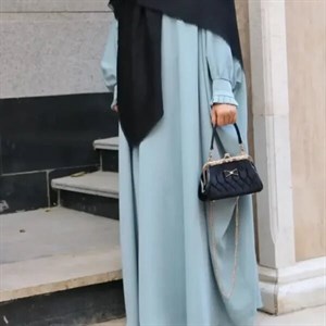 مانتو عبایی کرپ سوپر الیزه مدل ریحانه جلو زیپ دار سایز 36 تا 58