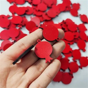 آویز انار چوبی 2سانت (50عددی)