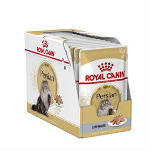 پوچ گربه بالغ نژاد پرشین رویال کنین Royal Canin Persian Adult بسته بندی 12 عددی