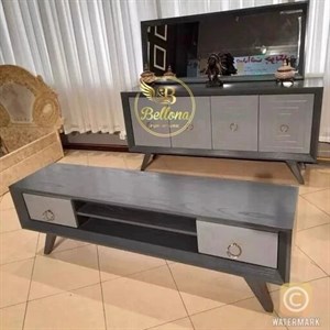 میز تی وی و آئینه کنسول مدل تینا مبلمان دیرا مدل 12126240