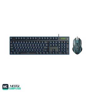 ماوس و کیبورد با سیم گیمینگ رپو مدل وی 100 اس