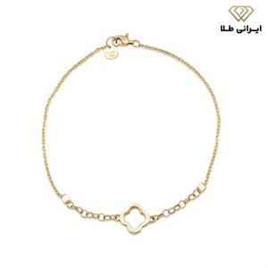 دستبند طلا زنانه فانتزی طرح ونکلیف 