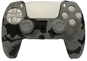 روکش دسته پلی استیشن 5 و دو عدد محافظ آنالوگ - Silicone Cover Dualsense PS5 Gray Camo