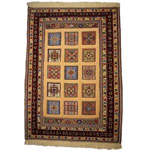 گلیم دستبافت یک متری مدل شیرکی پیچ سیرجان کد KS2630
