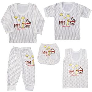 ست 5 تکه لباس نوزاد کد G002