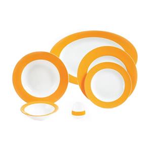 سرویس چینی 28 پارچه غذاخوری چینی زرین ایران سری ایتالیا اف مدل نارنج درجه عالی Zarin Iran Porcelain Inds Italia-F Narenj 28 Pieces Porcelain Dinnerware Set Top Grade