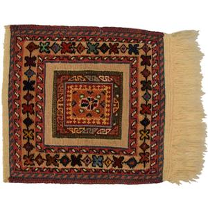 گلیم دستباف 30 سانتی متری مدل شیرکی پیچ سیرجان کد KS2550