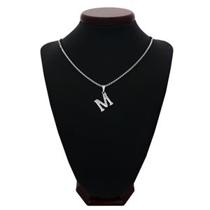 گردنبند مردانه طرح حرف M کد h03