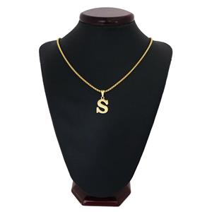 گردنبند مردانه طرح حرف S کد h05