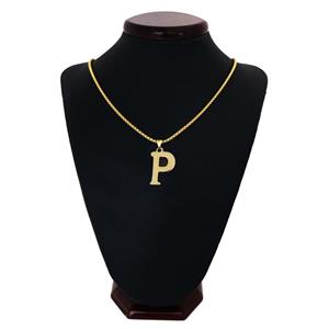 گردنبند مردانه طرح حرف P کد h09