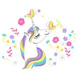 استیکر کودک طرح spring unicorn