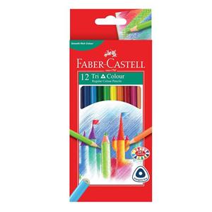 مداد رنگی 12 رنگ فابر کاستل مدل Tri Colour Faber Castell Tri Colour 12 Color Pencil