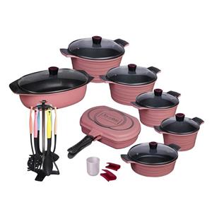 سرویس قابلمه گرانیتی 24 پارچه تکنو Tecno Venus Cookware Set Pcs 