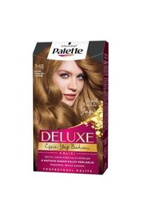 کیت رنگ موی پالت سری دلوکس شماره 7.65 Palette Deluxe دارچینی طلایی 