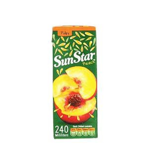 آبمیوه هلو سان استار حجم 240 میلی لیتر Sunstar Peach Juice 240ml 