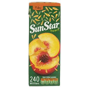 آبمیوه هلو سان استار حجم 240 میلی لیتر Sunstar Peach Juice 240ml 