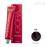 رنگ موی تیوبی ایگورا رویال قهوه ای متوسط شماره IGORA ROYAL 4-0