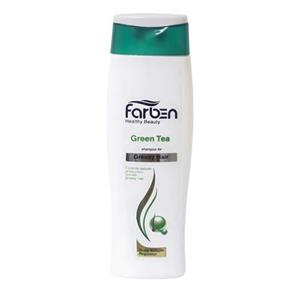 شامپو فاربن حاوی عصاره چای سبز مناسب موهای چرب 250 میل Farben Green Tea Greasi Hair Shampoo ml 