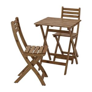 میز دیواری و صندلی چوبی ایکیا مدل ASKHOLMEN کد محصول : 191.779.18 