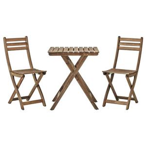 میز دیواری و صندلی چوبی ایکیا مدل ASKHOLMEN کد محصول : 191.779.18 