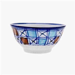 کاسه چینی میبد مروارید طرح شطرنجی کد SKM10 مجموعه 6 عددی