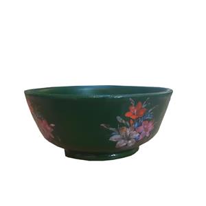 کاسه سفالی طرح گل