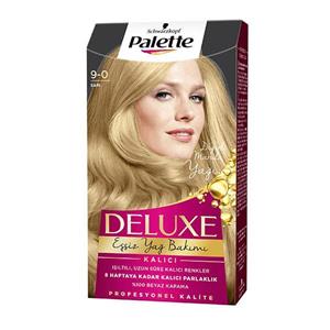 کیت رنگ مو پلت سری Deluxe مدل Light Blond شماره 0-9 Palette Kit Deluxe Light Blond Shade 9-0