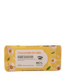 دستمال مرطوب پاک کننده ارایش چشم بیول عصاره بابونه 10 برگی Biol Chamomile Eye Makeup Remover Wet Wipes 