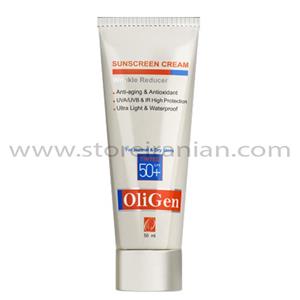 کرم ضد آفتاب و ضد چروک رنگی SPF50 الی ژن مناسب پوست خشک و معمولی حجم 50 میل