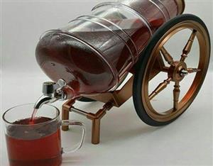 کلمن شیشه ای طرح درشکه 4 لیتری