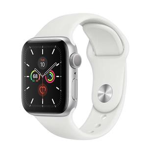 ساعت هوشمند اپل واچ سری 5 مدل 44mm Silver Aluminum Case With White Sport Band
