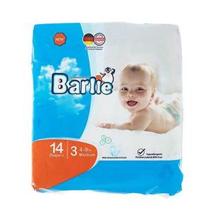 پوشک بچه متوسط(سایز 3) 14 عددی بارلی Barlie Normal Baby Diaper Size 3 14pcs