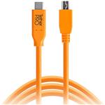 کابل  Tether Tools TetherPro USB Type-C Male to 8-Pin Mini-USB 2.0 Type-B Male Cable (15', Orange):CUC2615-ORG