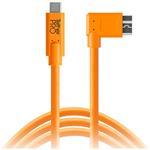 کابل  Tether Tools TetherPro USB Type-C Male to Micro-USB 3.0 Type B Male Cable (15', Orange, Right-Angle):CUC33R15-ORG