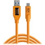 کابل Tether Tools TetherPro USB Type-C Male to USB 3.0 Type-A Male Cable (15', Orange):CUC3215-ORG