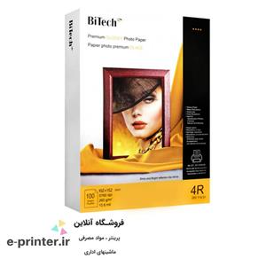 کاغذ فتوگلاسه بایتک سایز 15×10 وزن 260 گرم 100 برگ