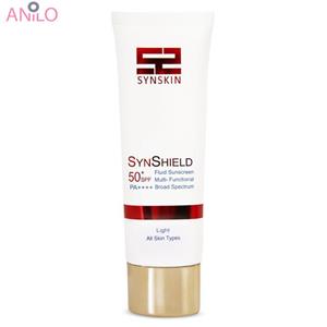 کرم ضد افتاب ساین اسکین Spf 50 حجم میل رنگ روشن Syn Skin Shield Fluid Sun Screen Spf50 