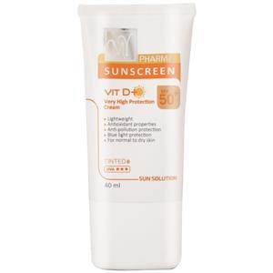 کرم ضد آفتاب رنگی مای فارما SPF50 مناسب انواع پوست حجم 40 میل My Pharma Sun Solution Sunscreen Cream 40ml