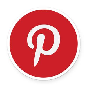 استیکر ونسونی طرح Pinterest Rounded Logo Wensoni Pinterest Rounded Logo Sticker