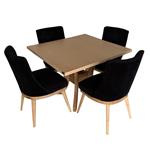 میز و صندلی ناهار خوری اسپرسان چوب کد Sm49