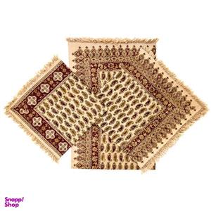 قلمکاری  ست سه تکه رومیزی قلمکار عطریان طرح بته جقه کد G291 -