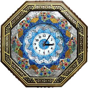 ساعت دیواری خاتم کاری دست نگار کد 14-28