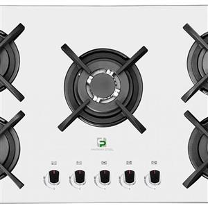 اجاق گاز صفحه ای شیشه ای 5 شعله پرنیان استیل مدل PB5204