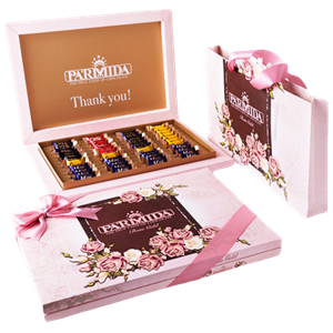 شکلات کادویی طرح Rose Gold 2005 وزن 264 گرمی پارمیدا